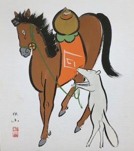 大津絵 「狐と馬」